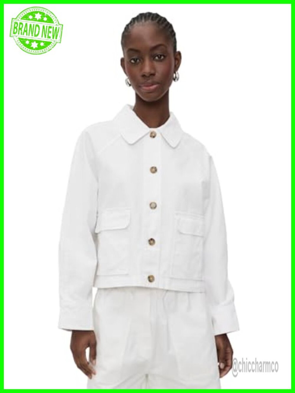 Sanded Twill Jacket Point Collar Cuff Sleeve Spring Casual